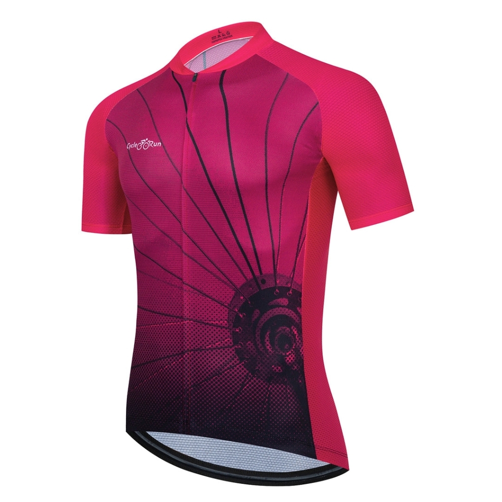 Cycle-Run Neon Pink Biker Biking Jersey Shirt Womens Mens XS Bicycle Cycling.